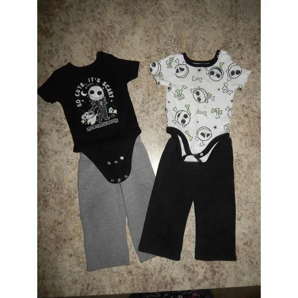 Disney Baby Nightmare Before Christmas 12M 4pc Bundle Jack Skellington Garanimal